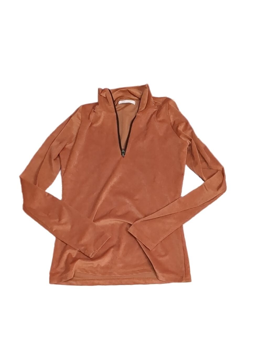 John Elliot bronze velour 1/4 zip pullover top size 0